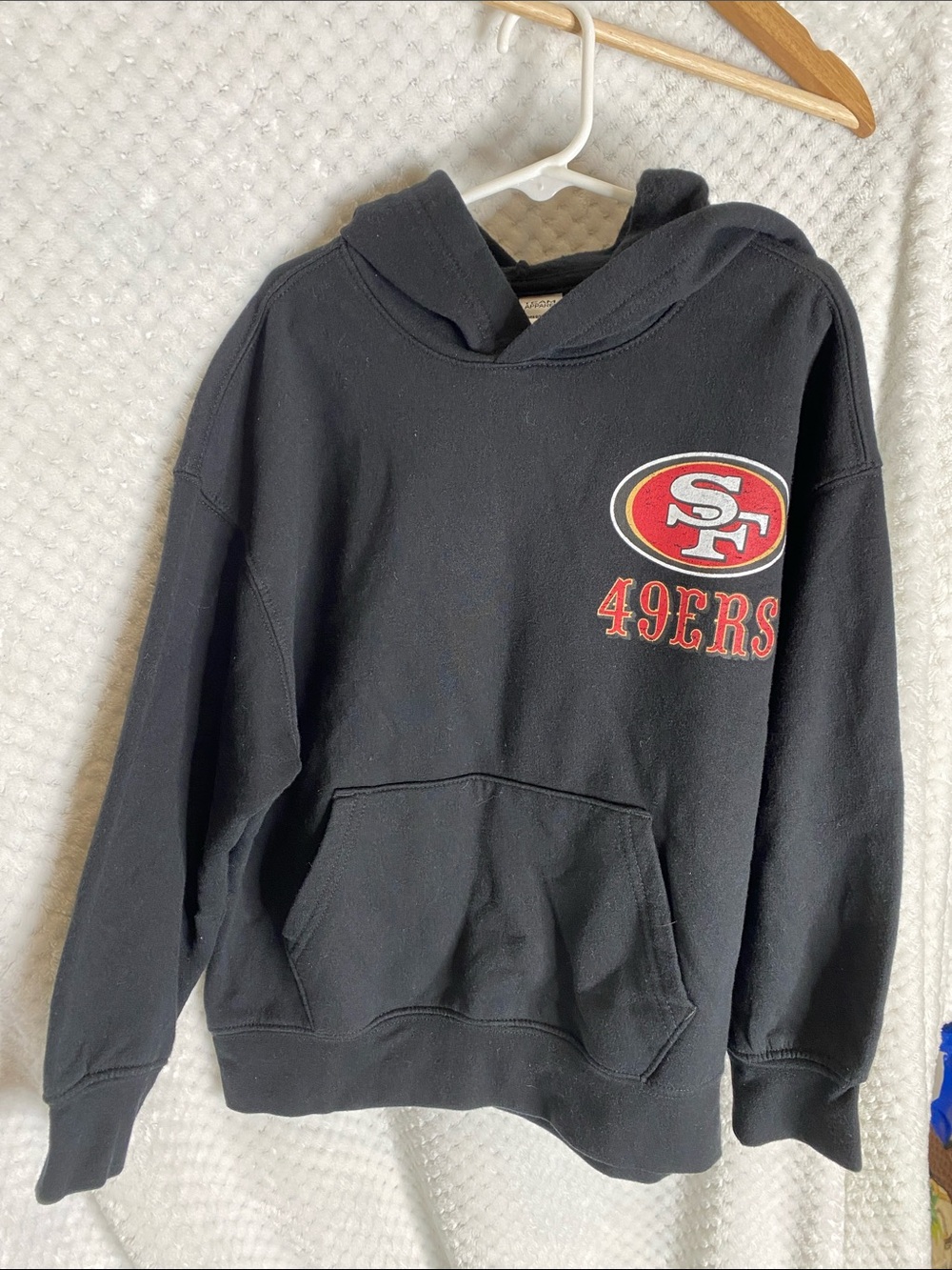 NFL San Francisco 49ers Black Hoodie with Red white & Gold Logo